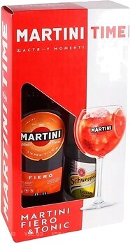 Фото Martini Fiero 0.75 л + Schweppes Indian Tonic 0.75 л в упаковці