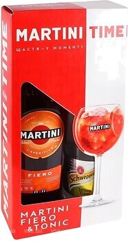 Фото Martini Fiero 0.75 л + Schweppes Indian Tonic 0.75 л в упаковке