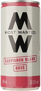 Фото Most Wanted Sauvignon Blanc Rose рожеве сухе з/б 0.187 л
