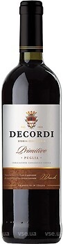 Фото Decordi Primitivo Puglia червоне сухе 0.75 л