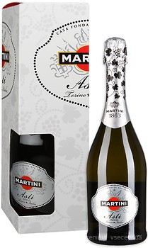 Фото Martini Asti біле солодке в подарункової упаковці 0.75 л
