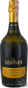 Фото Corner Valdobbiadene Prosecco Superiore Millesimato біле сухе 0.75 л