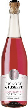 Фото Signore Giuseppe Lambrusco Dell'Emilia IGT Rosato розовое полусладкое 0.75 л