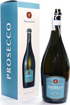 Фото Villa Italia Wines Prosecco Frizzante DOC біле сухе 0.75 л в упаковці