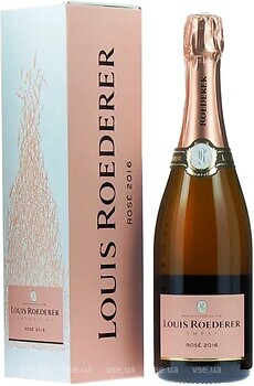 Фото Louis Roederer Brut Rose Vintage 2016 рожеве брют 0.75 л в упаковці