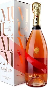 Фото Mumm Grand Cordon Rose Brut рожеве брют 0.75 л в подарунковій упаковці