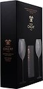 Фото Chateau Chizay Pinot Noir червоне напівсолодке 0.75 л в подарунковій упаковці + 2 келиха