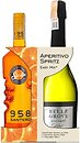 Фото Santero Aperitivo Spritz 958 13% 0.75 л + Belle Grove Macabeo Brut біле брют 0.75 л в упаковці