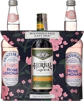 Фото Boomsma Herbal Liqueur 30% 1 л + Лимонад Rose Fentimans 2x0.75 л в упаковці