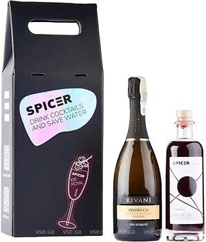 Фото Spicer Currant 20% 0.5 л + Rivani Prosseco 0.7 л в подарунковій упаковці