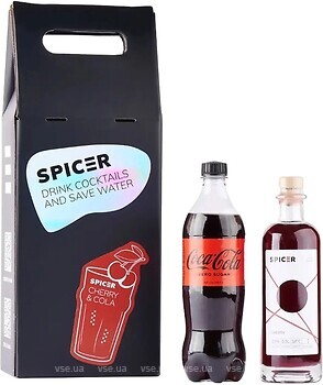 Фото Spicer Cherry 20% 0.5 л + Coca-Cola 0.75 л в подарунковій упаковці