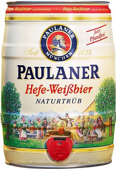 Фото Paulaner Hefe-Weissbier Naturtrub 5.5% 5 л