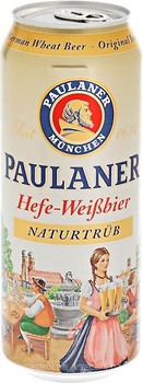 Фото Paulaner Hefe-Weissbier Naturtrub 5.5% з/б 0.5 л