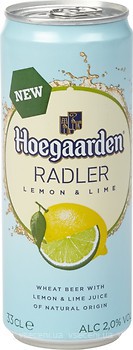 Фото HoeGaarden Lemon & Lime 2% ж/б 0.33 л