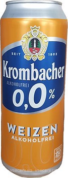 Фото Krombacher Weizen Alkoholfrei 0.5% з/б 0.5 л