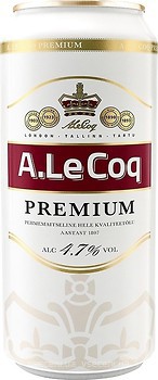 Фото A. Le Coq Premium 4.7% ж/б 0.5 л