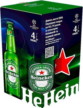 Фото Heineken Светлое 5% 4x0.5 л