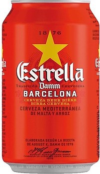 Фото Damm Estrella Barcelona 4.6% з/б 0.33 л