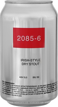 Фото 2085 6 Irish-Style Dry Stout 5% з/б 0.33 л