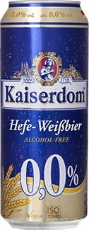 Фото Kaiserdom Hefe-Weissbier 0.0% з/б 0.5 л