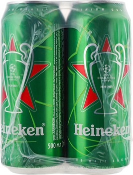 Фото Heineken Світле 5% з/б 4x0.5 л