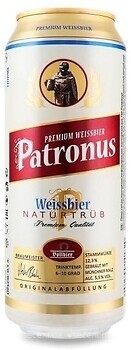 Фото Patronus Weissbier Hell Naturtrub 5.5% з/б 0.5 л