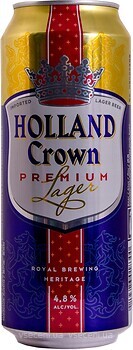 Фото Holland Crown Premium Lager 4.8% з/б 0.5 л