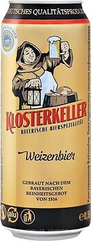 Фото Klosterkeller Weizenbier 5.4% з/б 0.5 л