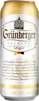 Фото Grunberger Premium Lager 5% з/б 0.5 л