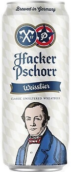Фото Hacker-Pschorr Weissbier 5.5% ж/б 24x0.5 л