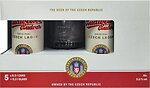 Фото Budweiser Budvar B:Original 5% ж/б 5x0.5 л + бокал 0.3 л в упаковке