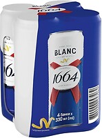 Фото Kronenbourg 1664 Blanc with a hint of citrus 4.8% ж/б 4x0.33 л