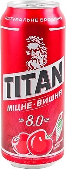 Фото Чернігівське Titan міцне зі смаком вишні 8% з/б 0.5 л