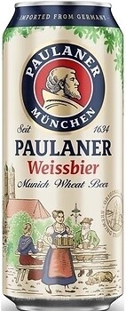 Фото Paulaner Hefe-Weissbier Naturtrub 5.5% ж/б 24x0.5 л