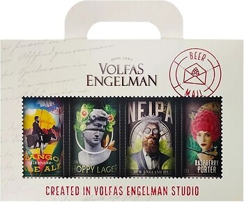 Фото Volfas Engelman Mango Milkshake, Neipa 5.6% ж/б 4x0.5 л