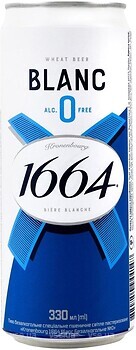 Фото Kronenbourg 1664 Blanc 0% ж/б 0.33 л