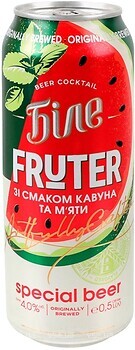 Фото Чернігівське Біле Fruter зі смаком кавуна та м'яти 5% ж/б 0.5 л