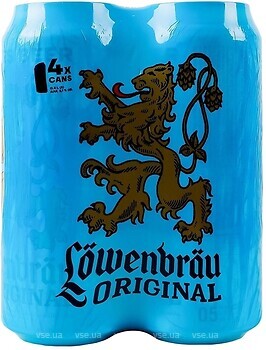 Фото Lowenbrau Original 5.2% ж/б 4x0.5 л