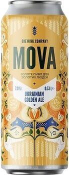 Фото Mova Ukrainian Golden Ale 7% ж/б 0.33 л