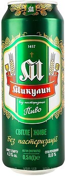 Фото Мікулін Світле 4.3% ж/б 0.5 л