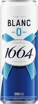 Фото Kronenbourg 1664 Blanc 0% ж/б 24x0.33 л