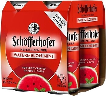 Фото Schofferhofer Weizen-Mix Watermelon Mint 2.5% ж/б 4x0.5 л