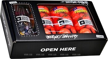 Фото Underwood Brewery Culture Tomato Middle Set 4.1% з/б 3x0.33 л + келих