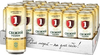Фото Перша приватна броварня Свіжий розлив 4.2% ж/б 24x0.5 л