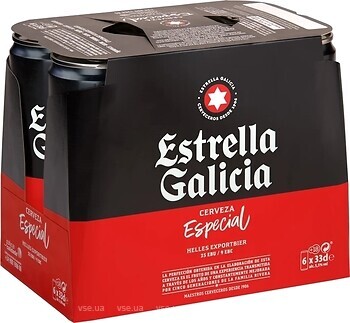 Фото Estrella Galicia Especial 5.5% ж/б 6x0.33 л