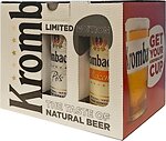 Фото Krombacher Pils, Hell, Weizen, Alkoholfrei з/б 5x0.5 л + келих