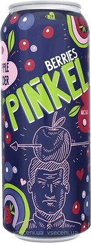 Фото Pinkel сидр Berries яблучний з лісовими ягодами 5% з/б 0.5 л