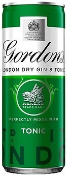 Фото Gordon's Gin-Tonic 5% 12x ж/б 0.25 л
