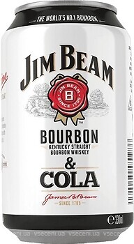 Фото Jim Beam Bourbon & Cola 6% ж/б 0.33 л