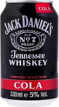 Фото Jack Daniel's Tennessee Whiskey-Cola з/б 5% 0.33 л